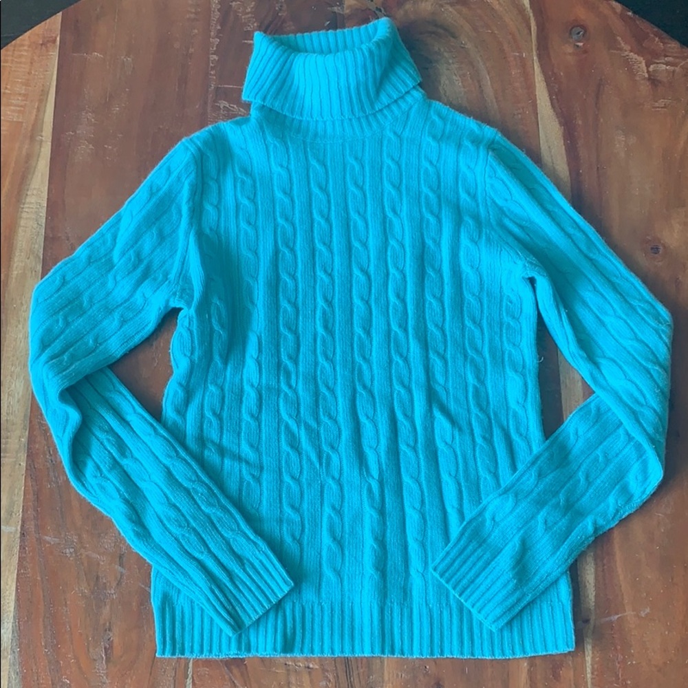 J Crew cable knit turtleneck sweater